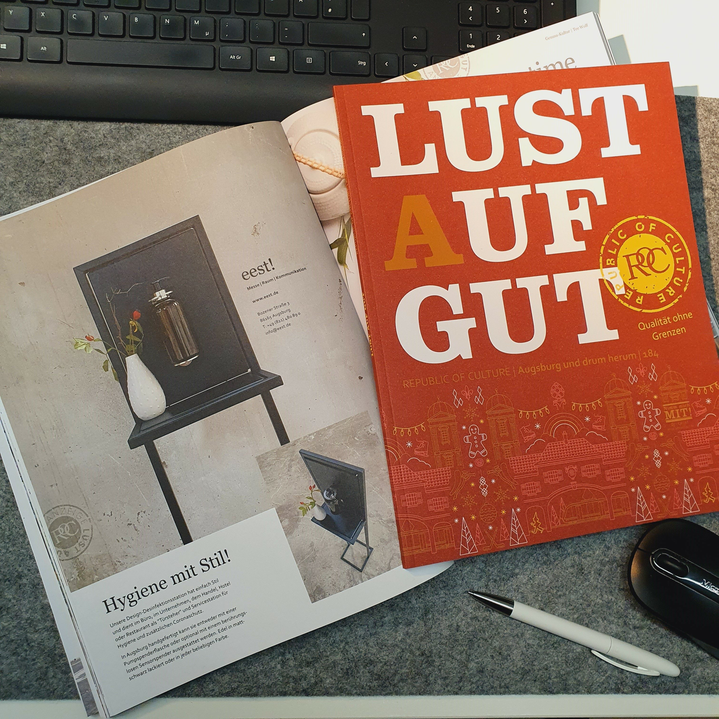 Die eest! Desinfektionsstation in der neuen Ausgabe von Lust Auf Gut!