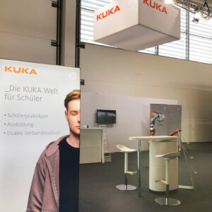 KUKA auf der fitforJOB! Ausbildungsmesse - mit mobilen Messesystemen von PIXLIP GO und expolinc