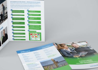 Modernisiertes WASCHWELT-Logo, neue Farben Türkisblau/Grün, Schrift Montserrat und Piktogramme für Waschprogramme und Zusatzleistungen, klare und nachhaltige Markenidentität.