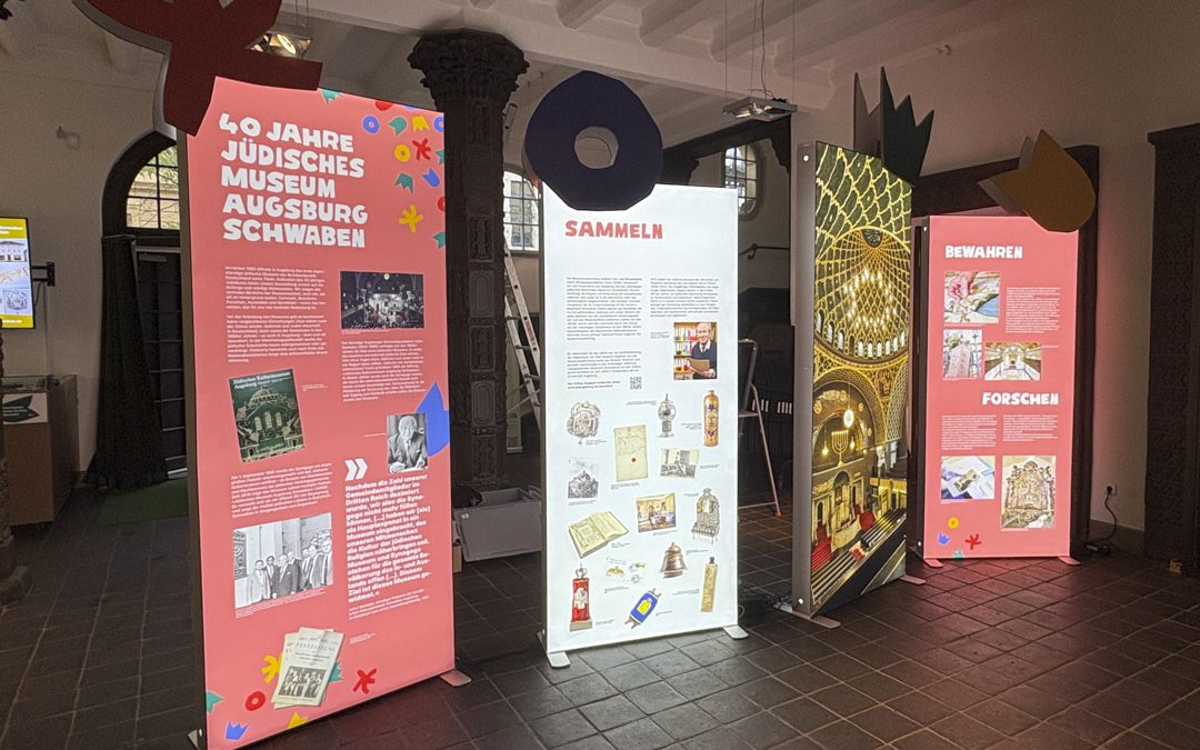 Leuchtrahmen im jüdischen Museum Augsburg